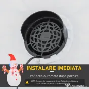 Om de Zapada Gonflabil de 240cm, Decoratiune de Craciun pentru Exterior cu Lumini cu LED, decoratiune gonflabila HOMCOM | Aosom Romania