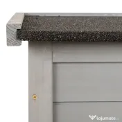 Outsunny Dulap de Grădină din Lemn de Brad cu Uși cu Obloane și 2 Polițe, 87x46,5x96,5cm, Gri | Aosom Romania 