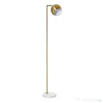 Homcom Lampadar Vintage – Abajur Reglabil, E27, Finisaj Auriu