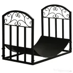Outsunny Suport pentru Busteni din Metal pentru Interior si Exterior Max. 60 kg 60,5x36x46,5c