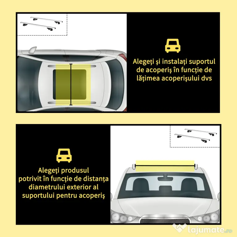 HOMCOM Bare transversale auto 135 cm, portbagaj blocabil cu 2 chei, compatibile cu șine laterale de 120 cm, argintie | Aosom Romania