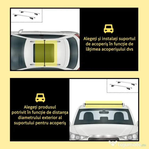HOMCOM Bare transversale auto 135 cm, portbagaj blocabil cu 2 chei, compatibile cu șine laterale de 120 cm, argintie | Aosom Romania