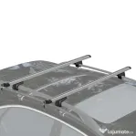 HOMCOM Bare transversale auto 135 cm, portbagaj blocabil cu 2 chei, compatibile cu șine laterale de 120 cm, argintie