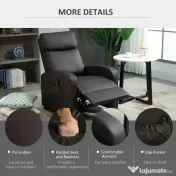 Fotoliu cu masaj HOMCOM cu 8 functii si 5 intensitati, maro | Aosom Romania 
