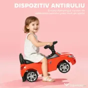 HOMCOM Mașinuță pentru Copii cu Volan, Mașină cu Faruri și Melodii Integrate, Vârstă 18-36 Luni, 63,5x28x36 cm, Roșu | Aosom Romania