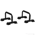 HOMCOM Set 2 Bare Paralele din Oțel pentru Fitness cu Mânere din Antiderapante, 36x25x20 cm, Negru