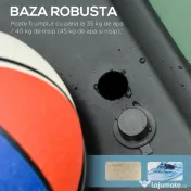 HOMCOM Cos Baschet Exterior cu Inaltime Reglabila 195-245cm, cu Roti si Panou din PE | Aosom Ro 
