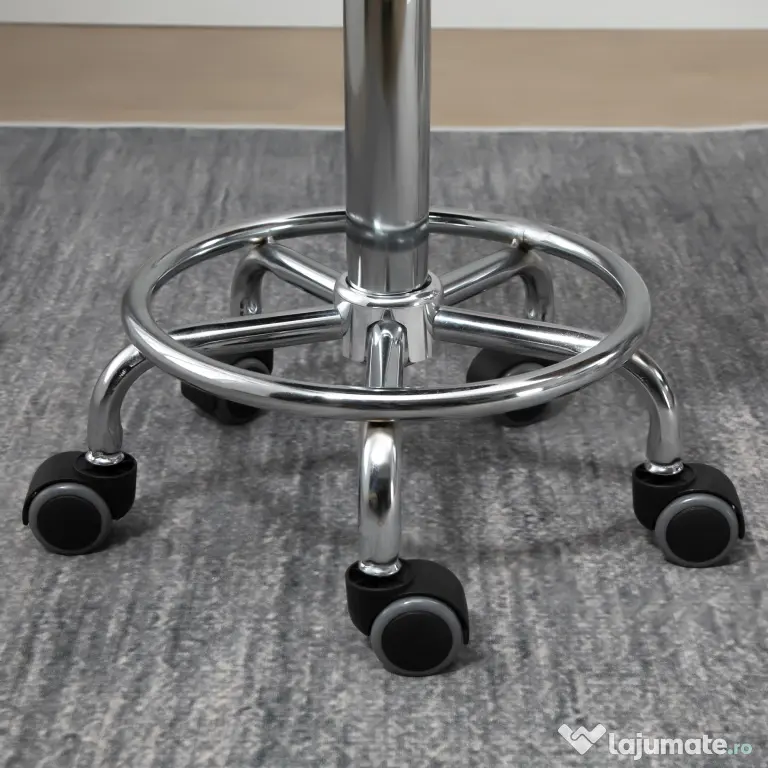 HOMCOM Set 2 Taburete de Bar Pivotante, Înălțime Ajustabilă, Imitație Piele PU, Negru | Aosom Romania