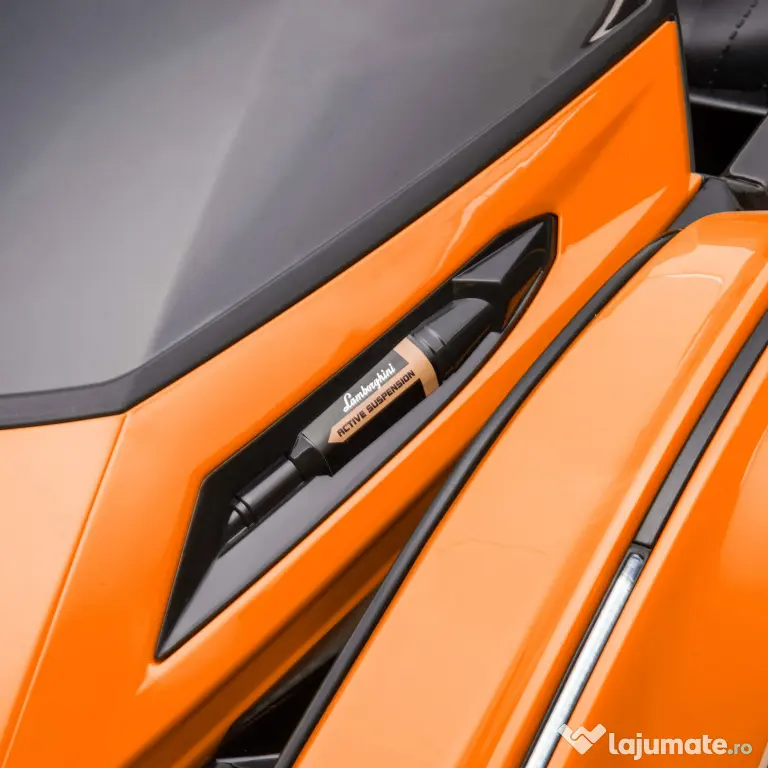 HOMCOM Mașinuță Electrică pentru Copii, Automobil cu Telecomandă, Faruri LED și Muzică, Varsta 3+ Ani, 117x66x50 cm, Portocaliu | Aosom Romania