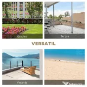 Outsunny Bancă de Grădină cu 2 Locuri, Design cu Roți, Bancă de Exterior din Lemn de Brad, pentru Terasă, Patio și Curte, 98x50x39,5 cm, Aspect Lemn Natural | Aosom Romania 