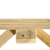 Outsunny Bancă de Grădină cu 2 Locuri, Design cu Roți, Bancă de Exterior din Lemn de Brad, pentru Terasă, Patio și Curte, 98x50x39,5 cm, Aspect Lemn Natural | Aosom Romania 