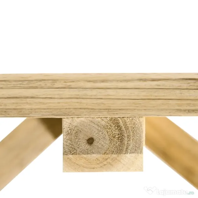 Outsunny Bancă de Grădină cu 2 Locuri, Design cu Roți, Bancă de Exterior din Lemn de Brad, pentru Terasă, Patio și Curte, 98x50x39,5 cm, Aspect Lemn Natural | Aosom Romania