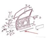 set 4 praguri usi noi, originale, pt Mercedes-Benz A-Klasse - W168