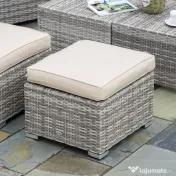 Outsunny Living pentru gradina din Rattan PE din 8 Piese , Gri si Bej