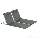 Outsunny Set 2 Saltele de Plaja Pliabile cu Spatar Reglabil