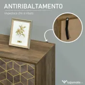 Dulapuri Bucătărie Dulap Cu Uși Anti-Rasturnare, Picioare Otel Auriu, Capacitate Mare, Pentru Bucătărie, Living, Sufragerie | Aosom Romania 