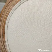 HOMCOM Scaun de sufragerie, stil clasic, tapițat, cu husă din material textil, 56x56x96cm, alb crem 