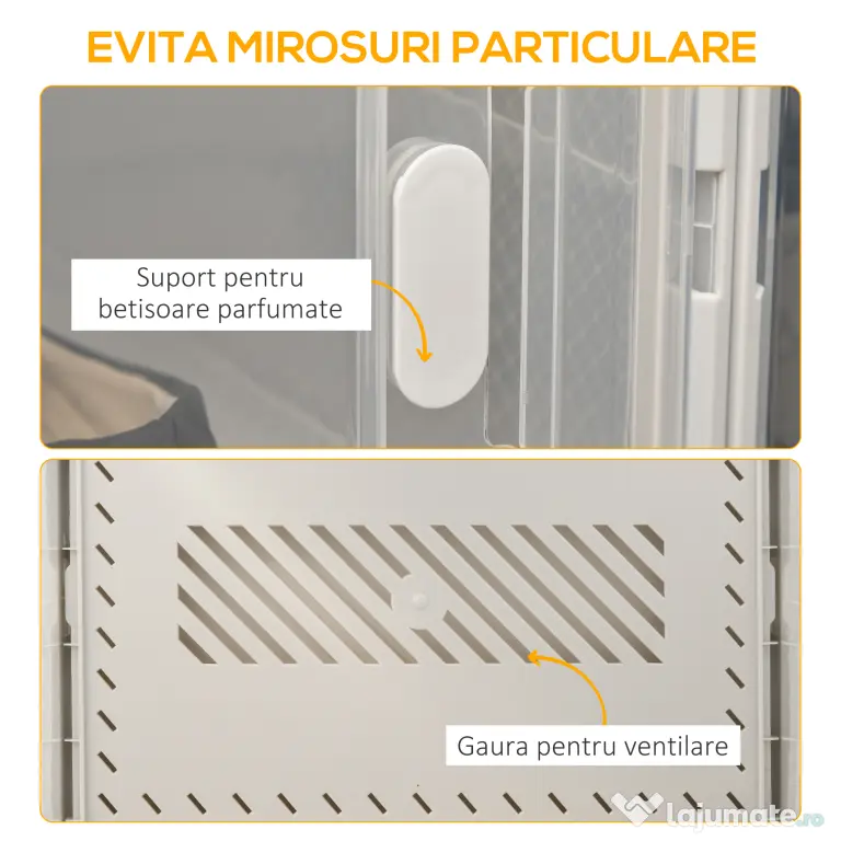 HOMCOM Mobilier pentru Încălțăminte cu Ventilație, 8 Cuburi din Plastic PP, Alb și Transparent, 28x36x21cm, Design Modern | Aosom Romania
