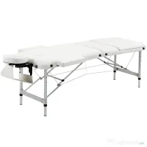 Homcom Masa Masaj Profesionala – Aluminiu Pliabila 215×60 cm Alb