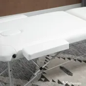 Homcom Masa Masaj Profesionala – Aluminiu Pliabila 215×60 cm Alb 