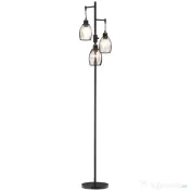 HOMCOM Lampadar Industrial cu 3 Abajururi și Intensitate Regulabilă, 30x30x170.5 cm, Negru | Aosom Romania 