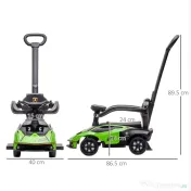 Aiyaplay Masinuta Copii 2‑in‑1 – Lamborghini Verde cu Volan & Claxon 