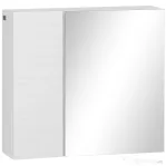 kleankin Dulap cu oglinda de baie din placi aglomerate si sticla, cu 4 rafturi reglabile si design de perete, 48x15x45 cm, alb