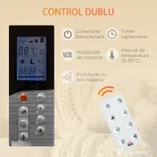 Incalzitor cu conventie, incalzire silentioasa, portabil sau montat pe perete cu detectarea deschiderii ferestrei HOMCOM | Aosom Romania 