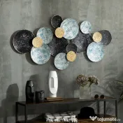 HOMCOM Decor 3D Modern pentru Perete, Cerc Sculptural, Artă Murală pentru Sufragerie și Dormitor | Aosom Romania 