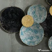 HOMCOM Decor 3D Modern pentru Perete, Cerc Sculptural, Artă Murală pentru Sufragerie și Dormitor | Aosom Romania 