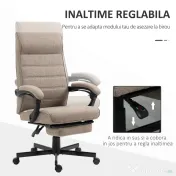 Vinsetto Scaun Birou – Rabatabil, Spatar inalt & Reglabil, Maro 