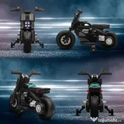 HOMCOM Motocicleta electrica cu roti de antrenament, jucarie in aer liber pentru 3-5 ani - negru 