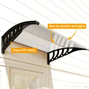 Outsunny Acoperiș de Exterior din Policarbonat pentru Uși și Ferestre, 103x96.5x27cm, Transparentă 