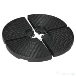 Outsunny Set de greutati din 4 piese pentru baza umbrelei de gradina in consola pentru umbrelele cu articulatie tip banana, Greutati pentru umbrela  pentru suportul bazei, negru