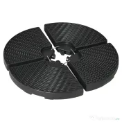 Outsunny Set de greutati din 4 piese pentru baza umbrelei de gradina in consola pentru umbrelele cu articulatie tip banana, Greutati pentru umbrela pentru suportul bazei, negru