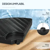 Outsunny Set de greutati din 4 piese pentru baza umbrelei de gradina in consola pentru umbrelele cu articulatie tip banana, Greutati pentru umbrela pentru suportul bazei, negru