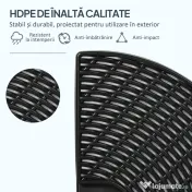 Outsunny Set de greutati din 4 piese pentru baza umbrelei de gradina in consola pentru umbrelele cu articulatie tip banana, Greutati pentru umbrela pentru suportul bazei, negru