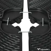Outsunny Set de greutati din 4 piese pentru baza umbrelei de gradina in consola pentru umbrelele cu articulatie tip banana, Greutati pentru umbrela pentru suportul bazei, negru