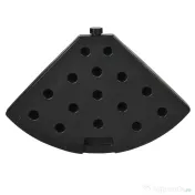 Outsunny Set de greutati din 4 piese pentru baza umbrelei de gradina in consola pentru umbrelele cu articulatie tip banana, Greutati pentru umbrela pentru suportul bazei, negru
