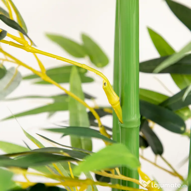 HOMCOM Bambus Artificial, Plantă Decorativă, Aspect Realist, Ușor de Întreținut, Pentru Casă, 180 cm, Verde | Aosom Romania