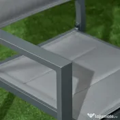Outsunny Set de gradina din aluminiu, 7 bucati cu masa extensibila si 6 scaune, gri | Aosom Romania