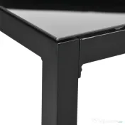 Masa pentru exterior Outsunny cu 8 locuri cu blat din sticla securizata, negru | Aosom Romania 