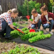 Outsunny Folie pentru Mulcire 60g/m², Respirabilă și Anti-UV din Polipropilena, 100x2 m, Negru 