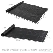 Outsunny Folie pentru Mulcire 60g/m², Respirabilă și Anti-UV din Polipropilena, 100x2 m, Negru 