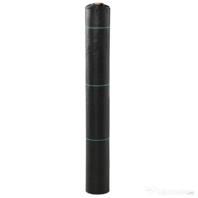Outsunny Folie pentru Mulcire 60g/m², Respirabilă și Anti-UV din Polipropilena, 100x2 m, Negru