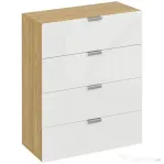 Homcom Comoda 4 Sertare Lucioasa Alb Dormitor