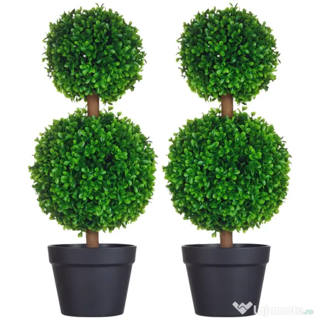 Homcom Buxus Artificial Sferic – Ghiveci Decor Interior & Exterior