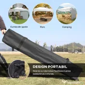 Outsunny Foișor de Grădină Pliabil 3x3 m cu Înălțime Reglabilă, din Poliester și Oțel, Alb | Aosom Romania 