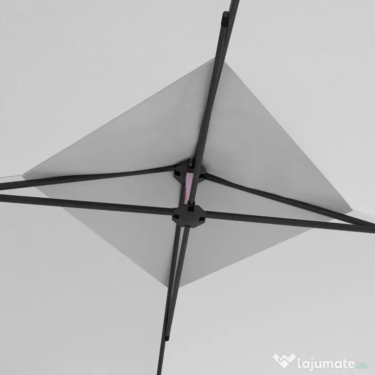 Outsunny Foișor de Grădină Pliabil 3x3 m cu Înălțime Reglabilă, din Poliester și Oțel, Alb | Aosom Romania