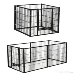 Pawhut tarc Animale – 6 Panouri Reglabile pentru Joaca & Exercitii